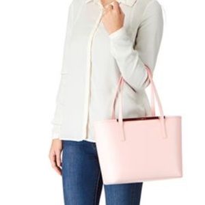 Ted Baker London pink hand bag rose gold hardware